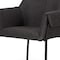 Homeroots Gray and Black Upholstered Fabric Dining Arm Chair 605664 - alternate 5