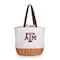 Picnic Time Family Of Brands NCAA Texas A&M Aggies Coronado Canvas and Willow Basket Tote - Picnic Bag 203-00-187-564-0 - alternate 1
