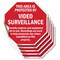 Signmission This Area Is Protected by Video Sur, 4 inch X 4 inch, Vinyl Decal, 5PK OC-D-5PACK-4-316 - alternate 1
