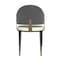 Leisuremod Aria Modern Dining Chair in Leather and Iron Legs with Curved Back in Grey, 4PK AC45GR4 - alternate 6