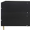 Homeroots 60in Black and Gold Wood and Metal Carved Geometric Accent Cabinet With Four Doors 716321 - alternate 3