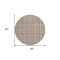 Homeroots 8' Brown And Beige Round Plaid Washable Indoor Outdoor Area Rug 601466 - alternate 7