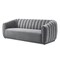 Homeroots 85" Gray Velvet Manufactured Wood Sofa 543936 - alternate 3