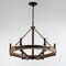 Vidalite Savannah 6-Light Rustic Farmhouse Style Chandelier, Natural Brown & Black Pendant Chandelier Light CE1013045 - alternate 6
