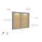 Ghent Enclosed Bulletin Board 36"x60", 2 Door CPA23660K - alternate 3