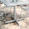 Flash Furniture Beverly 30in. x 30in. Restaurant Indoor/Outdoor Table X-Base w/3in. Dia. Table Height Column, Slvr XU-T3030-SLV-GG - alternate 3