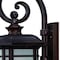 Homeroots XL Antique Bronze Frosted Linen Glass Lantern Wall Light 398627 - alternate 3