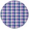 Homeroots 8' Navy Blue Purple And Beige Round Plaid Washable Indoor Outdoor Area Rug 601412 - alternate 7