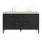James Martin Vanities Myrrin 60" Double Vanity, Carbon Oak, w/ 3 CM Siberian Silestone Top w/FreePower Wireless Charger 485-V60D-CBO-FSFR - alternate 1
