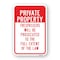 Signmission Private Property Trespassers Prosecuted To Full Ex Aluminum, 18" H, A-1824-24823 A-1824-24823 - alternate 1