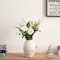 Uniquewise 8in Whitewashed Rustic Distressed Ceramic Farmhouse Vase, for Floral Arrangements & Home Decor QI004788 - alternate 6