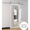 Sartodoors Sturdy Barn Door, Lucia 2166 White Silk with Clear Glass, 6.6FT Silver Rail Hangers Heavy Hardware LUCIA2166BD-S-WS-18 - alternate 7