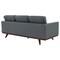Leisuremod Chester Modern Leather Sofa with Birch Wood Base, Grey CS83GR-L - alternate 6