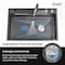Wrightmaster 30"Drop-In Single Bowl Black Stainless Steel Kitchen Sink w/Drainage Control Knob and Cutting Board ZOR-BL05-302208 - alternate 2