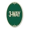 Signmission 3-Way, 12 Inch X 18 Inch Architectural Oval, Heavy Gauge Aluminum A-OV-G-1218-24408 - alternate 1