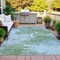 Homeroots 3' X 5' Sage And Denim Blue Abstract Washable Indoor Outdoor Area Rug 630651 - alternate 5