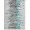 Homeroots 5' X 8' Teal Blue Charcoal And Silver Abstract Washable Indoor Outdoor Area Rug 582411 - alternate 2