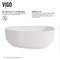 Vigo Peony Modern White Matte Stone 20 in. L x 15 in. W x 5 in. H Vessel Bathroom Sink VG04012 - alternate 7