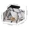 Jonathan Y Alessia 8 in. 1-Light Modern Contemporary Alabaster/Iron Square LED Semi Flush Mount, White and Black JYL1203C - alternate 5