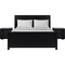 Homeroots Three Piece Black Solid Wood Bedroom Set 523693 - alternate 1