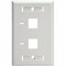 Eaton Tripp Lite Series 2-Port Keystone Faceplate, Single Gang, ID Labels, White, TAA N042-001-WH - alternate 3