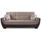 Homeroots 93" Sand And Brown Chenille And Faux Leather Sleeper Sofa And Toss Pillows With Brown Legs 607162 - alternate 4