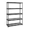 Iron Horse 2300 Riveted Steel Wire Deck Shelving 5-Shelf Unit, 18" D x 48" W x 72" H, Black 22131 - alternate 1