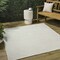 Jonathan Y Aarhus High-Low Minimalist Scandi Striped Ivory/Cream 7 ft Square Indoor/Outdoor Area Rug SCN102B-7SQ - alternate 1