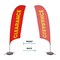 Showdown Displays 10.5 Ft  Value Razor Sail Sign Kit (Single-Sided With Cross Base) - Clearance Red 908111-006 - alternate 3