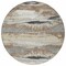 Homeroots 8' Taupe Beige And Ivory Round Abstract Washable Indoor Outdoor Area Rug 612553 - alternate 6