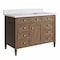 James Martin Vanities Brittany 48" Sgl Vanity, Pecan w/ Sgl Hole 3 CM White Zeus Silestone Top and Matching Backsplash 655-V48-PCN-1WZ - alternate 7