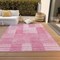 Homeroots 3' X 5' Pink And Blush Striped Washable Indoor Outdoor Area Rug 581659 - alternate 7