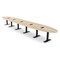 Skutchi Designs 22ft Oval Conference Table With Power | Harmony Series | 20 Person Meeting Room Table HAR-OVL-48X264-T.BK-K525-EBLK - alternate 1