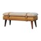 Homeroots 35in Brown Genuine Leather and Solid Wood Upholstered Storage Bench With Cabinet 717471 - alternate 5