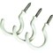 Landscapers Select Storage Hook, 1-27/64 L, 2-3/4 in H, Steel, White, Wall Mount Mounting GB0263L - alternate 1