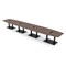 Skutchi Designs Boat Conference Table With Power Unit, 48 in W, 264 in L, Brown HAR-BOT-48x264-DOU.BK-H3041-EBLK - alternate 1