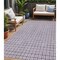 Homeroots 5' X 8' Purple And Ivory Geometric Washable Indoor Outdoor Area Rug 595590 - alternate 1