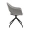 Armen Living Pria Swivel Upholstered Dining Chair in Gray Fabric with Black Metal Legs - Set of 2 LCPRSIGRYBLK - alternate 3