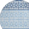 Homeroots 8' Blue Sky Blue And Ivory Round Geometric Washable Indoor Outdoor Area Rug 613827 - alternate 5