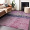 Homeroots 8' X 10' Blush And Mint Green Abstract Washable Indoor Outdoor Area Rug 618598 - alternate 7