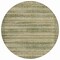 Homeroots 8' Green And Beige Round Striped Washable Indoor Outdoor Area Rug 631493 - alternate 2
