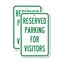 Signmission Reserved Parking For Visitors, 18'' X 24'' 2 Signs, Heavy Gauge Aluminum, 2PK A-1824-2PACK-2904 - alternate 1