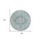 Homeroots 8' Teal Blue Round Floral Medallion Washable Indoor Outdoor Area Rug 607946 - alternate 6
