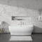 Anzzi Freestanding Tub, 64.9 in L, 30.7 in W, Brushed Nickel, Acrylic, Center FT-AZ112-473BN - alternate 3
