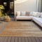 Homeroots 8' X 10' Brown Copper And Ivory Striped Washable Indoor Outdoor Area Rug 597280 - alternate 6