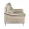 Homeroots 69in Beige And Silver Faux Leather Love Seat 329492 - alternate 3