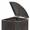Happimess Chloe 15.56-Gallon All-Weather Wicker/Metal Corner Hideaway Outdoor Trash Can Brown HPM1200A - alternate 5
