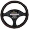 Dash Designs Comfort Grips Contourz Pro Grip Leather 14.5in - 15.5in Steering Wheel Cover - Black / Red 3402BK - alternate 3