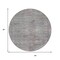 Homeroots 8' Pewter And Gray Round Aztec Washable Indoor Outdoor Area Rug 615556 - alternate 5