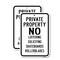 Signmission Private Property No Loitering Soliciting Skateboar 1, 12'' X 18'' 2 Signs, Heavy Gauge Aluminum, 2PK A-1218-2PACK-24841 - alternate 1